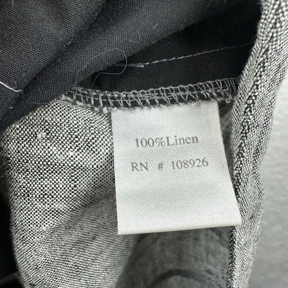 2/$30 Finity Naturals 100% Linen Cargo Pants Size 8 Gray Lagenlook Minimalism - Picture 10 of 11